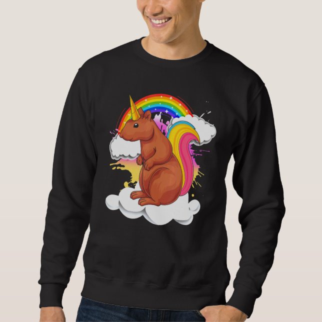 Moletom Rainbow Forest Squirrelcorn Fantasy Animal Unicorn (Frente)