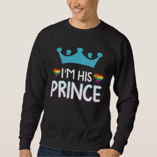 Moletom Rainbow Heart I m His Prince Gay Couple Valentine 