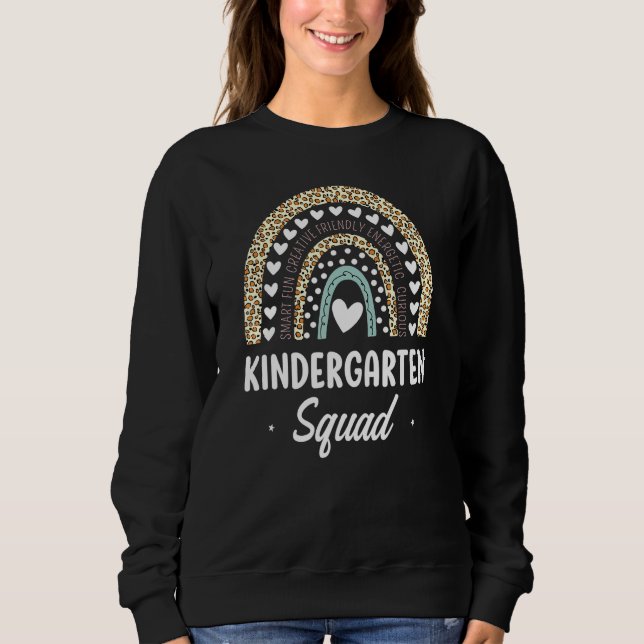 Moletom Rainbow Leopard Kindergarten De Volta Ao Ensino (Frente)