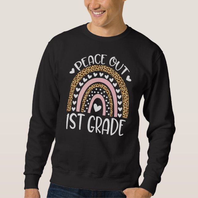 Moletom Rainbow Leopard Peace Out First 1rua Grade Last Da (Frente)