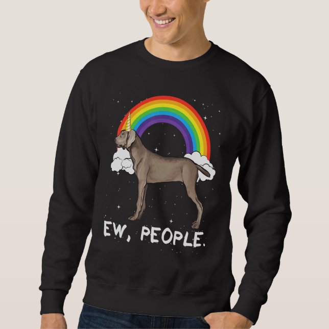 Moletom Rainbow Pointer Ew Pessoas Unicorn (Frente)