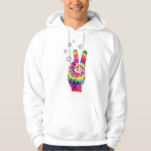 Moletom Rainbow Retro Tie Dye Psychedelic Sinal de Paz