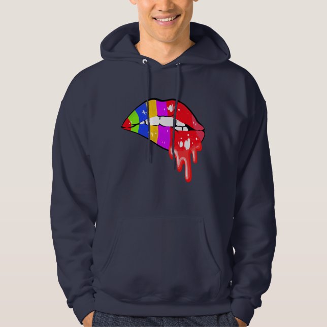 Moletom Rainbow Sexy Lábios Sweatshirt (Frente)