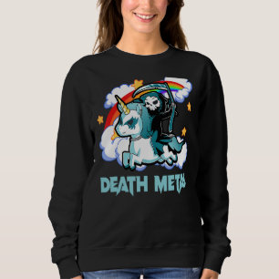 Moletom Rainbow Skeleton Unicorn Death Metal Music Festiva
