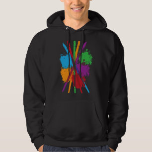 Moletom Rainbow Splash Pincéis Multicoloridos Pincéis Pinc