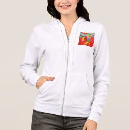 Moletom Rainbow Vibes White Women's Hoodie