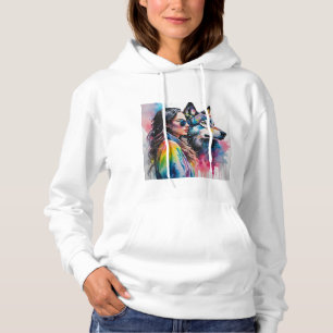 Moletom Rainbow Wolf e garota