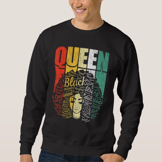 Moletom Rainha Africana para Mulheres Educadas (Frente)
