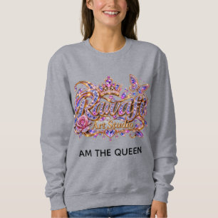 Moletom Rainha de Cristal Elegância Floral Rosa