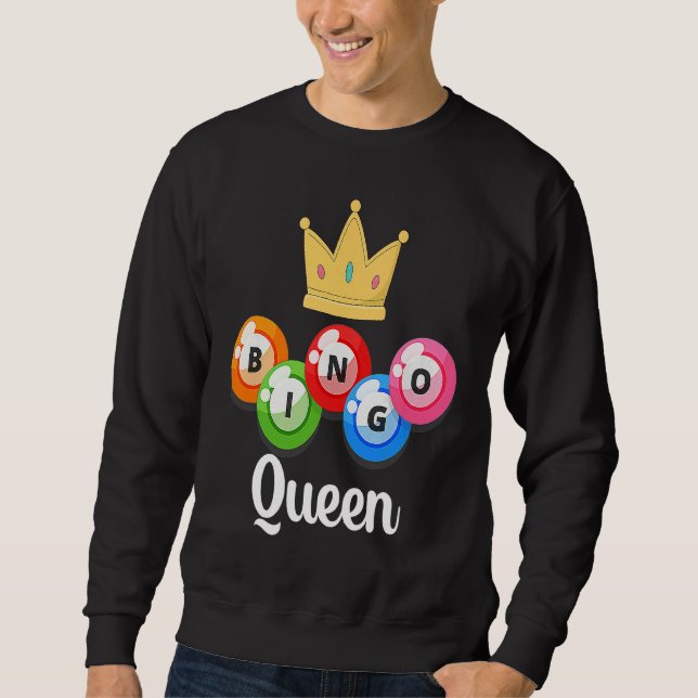 Moletom Rainha do Bingo Mulheres Jogadora de Bingo Chamado (Frente)