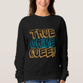Moletom Rainha do Crime Verdadeiro Tipografia Neon Retro D