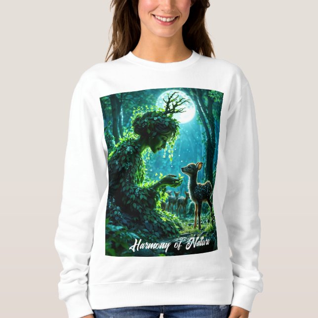 Moletom Rainha dríade da floresta encantada à noite arte (Frente)