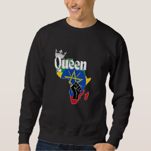 Moletom Rainha Etíope com bandeira Etíope - Mapa F