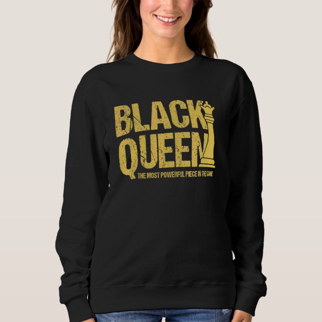 Moletom Rainha Negra A Mais Poderosa Garota Melanina E (Frente)