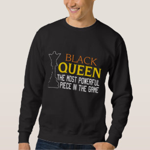 Moletom RAINHA NEGRA O mais poderoso Xadrez afro-americano