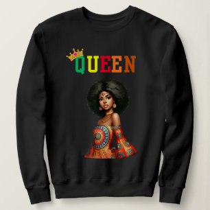 Moletom Rainha Nubiana: Bela camisola feminina