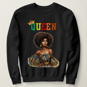 Moletom Rainha Nubiana: Camisola de leite feminino clássic