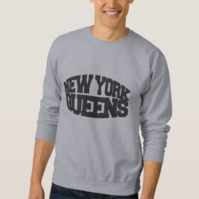 Moletom rainhas de New York - cinza escuro (Frente)