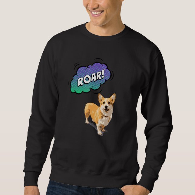Moletom Raio De Impressão Animal Com Cão De Corgi (Frente)