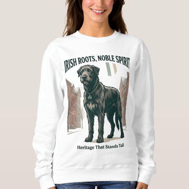 Moletom Raízes Irlandesas Lobo de Espírito Nobre (Frente)