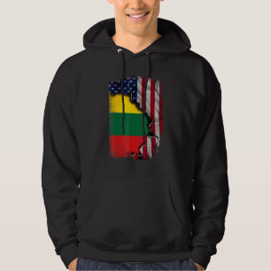 Moletom Raízes Lituanas Meia Bandeira Americana Patriótica