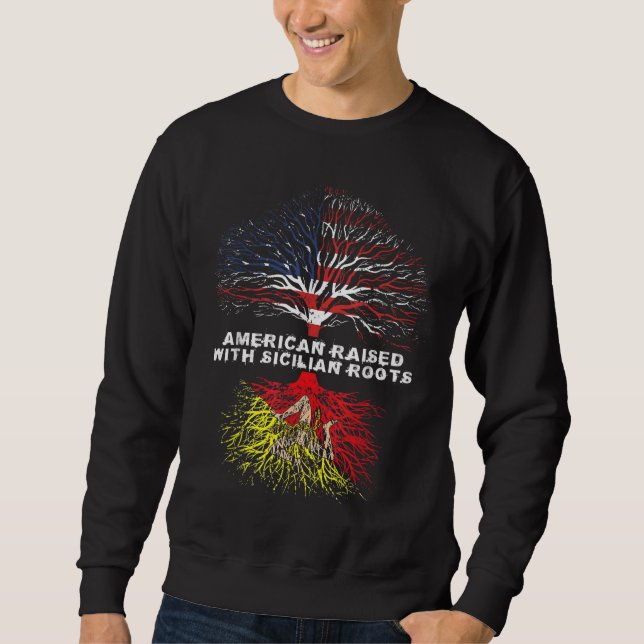 Moletom Raízes sicilianas Raízes Americanas (Frente)