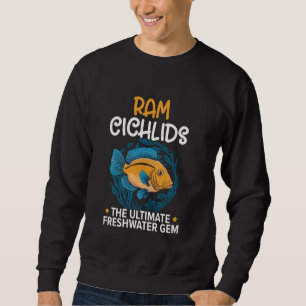 Moletom Ram Cichlid Fish Lover Água fresca Aquarium Fish A