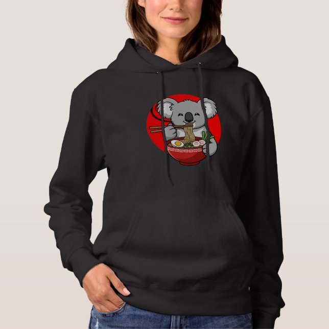 Moletom Ramen Kawaii Koala Koala Comendo Macarrão Japonês (Frente)