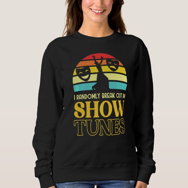 Moletom Randomicamente Sai No Show Tunes Broadway Theater (Frente)