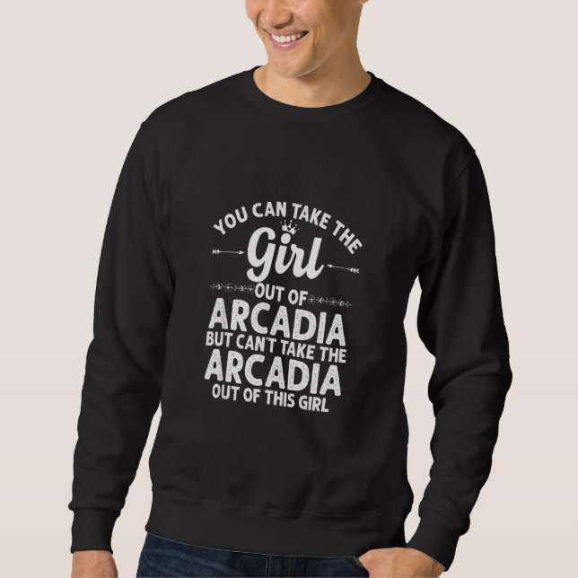 Moletom Rapariga De Arcadia Ca California Engraçada Raiz D (Frente)