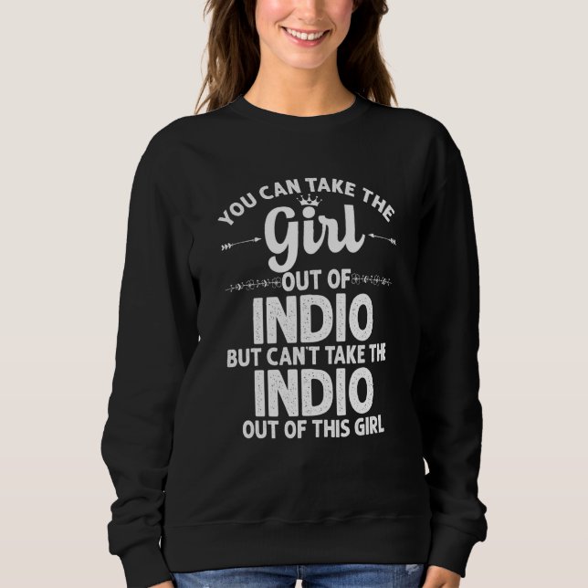 Moletom Rapariga Do Indio Ca California Engraçado Raízes D (Frente)