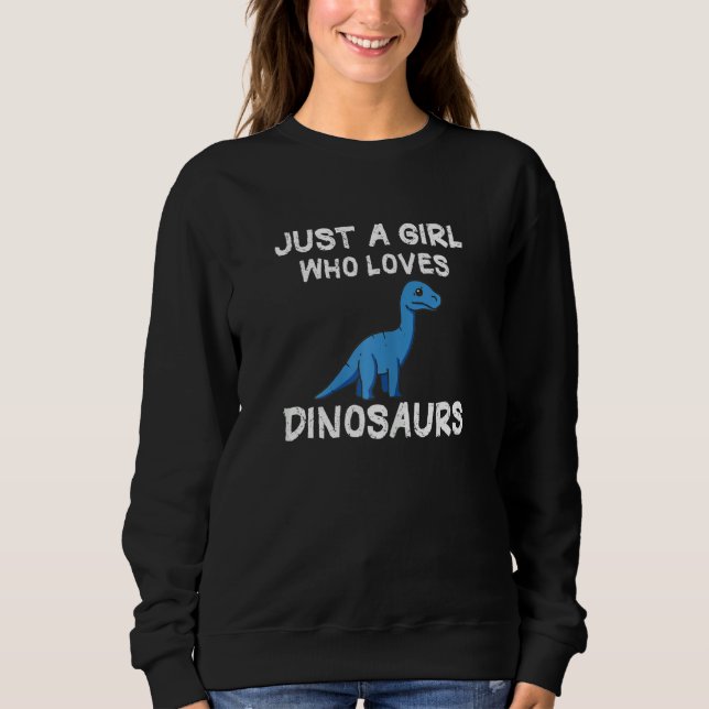 Moletom Rapariga dos Dinossauros Azuis (Frente)