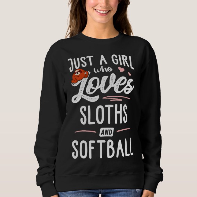 Moletom Rapariga E Adora A Lama Que Softball Sloths (Frente)