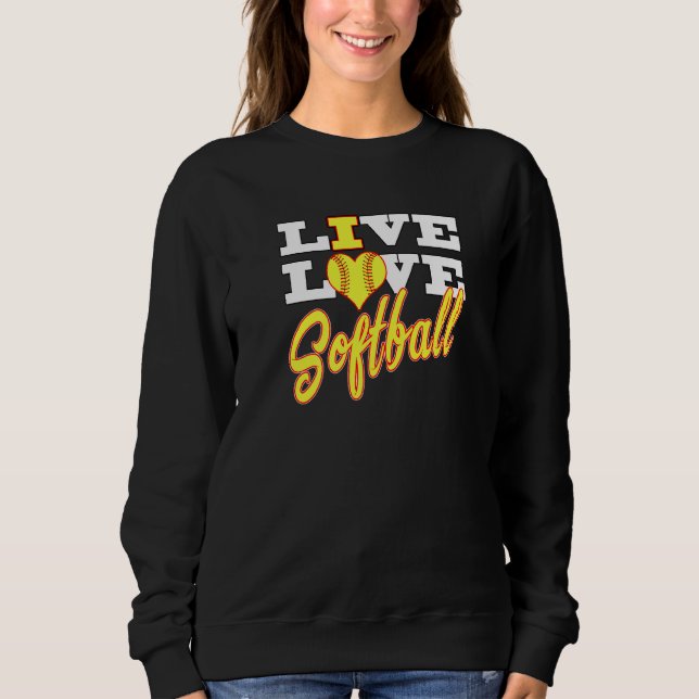 Moletom Raparigas Vivem Softball De Amor Para Professores  (Frente)