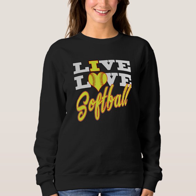 Moletom Raparigas Vivem Softball em Amor para Adolescentes (Frente)