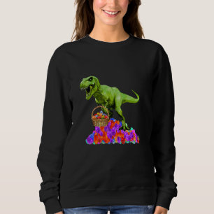 Moletom Rapazes Páscoa Dino Bunny Ovo Hunt Dinossaur Trex