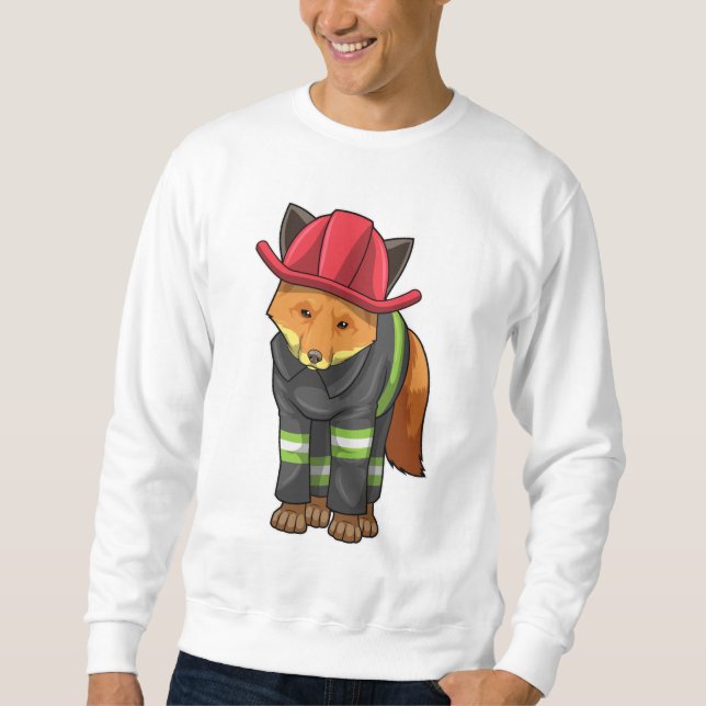 Moletom Raposa como Bombeiro com Capacete (Frente)