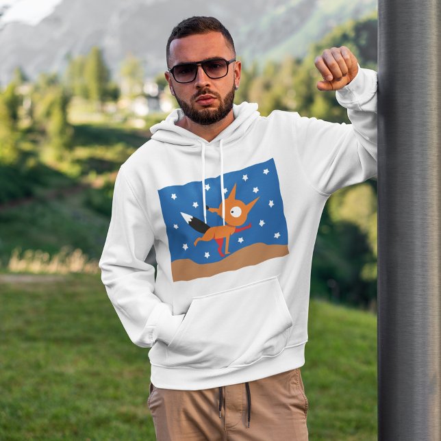 Moletom Raposa E Estrelas Mens Hoodie (Criador carregado)