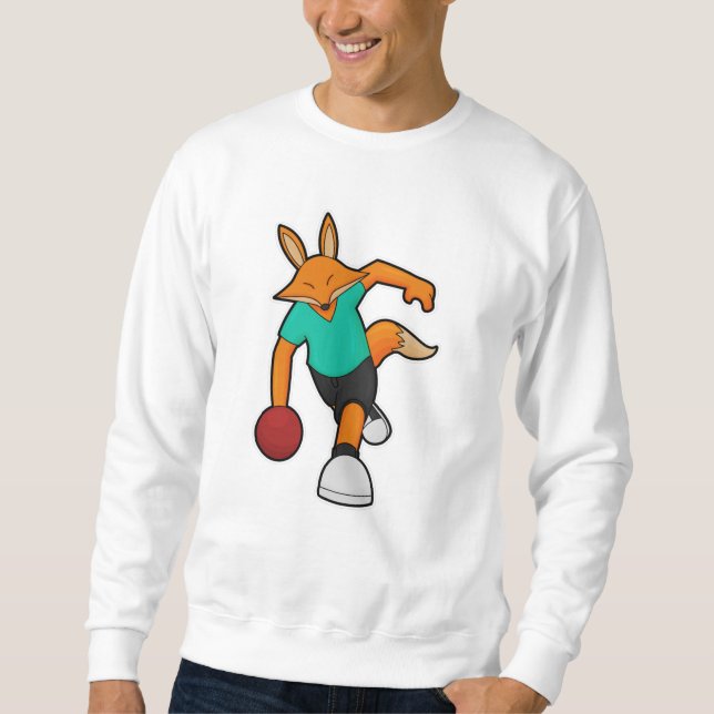 Moletom Raposa em Boliche com Bola de boliche (Frente)