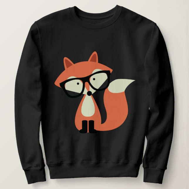 Moletom Raposa Vermelha Hipster Cura (Frente do Design)