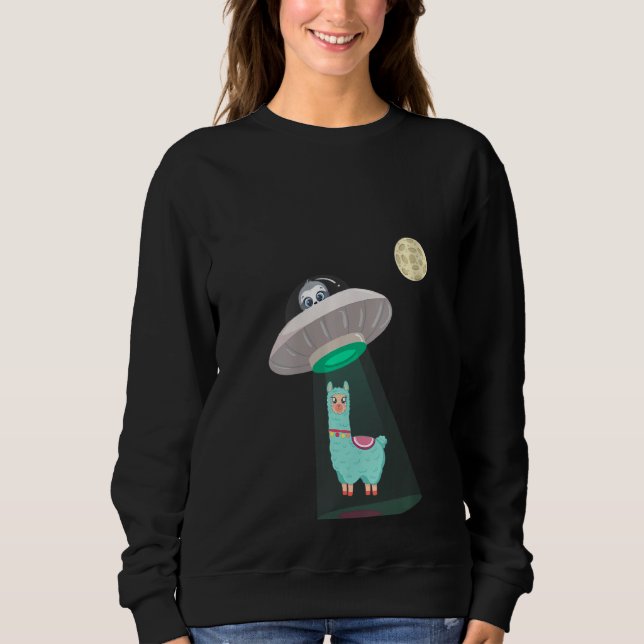 Moletom Rapto De Mulheres Ufo Por Sloth Alpaca (Frente)