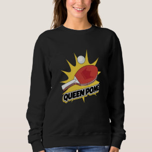 Moletom Raquete de Ping Pong Tênis de mesa esporte rainha
