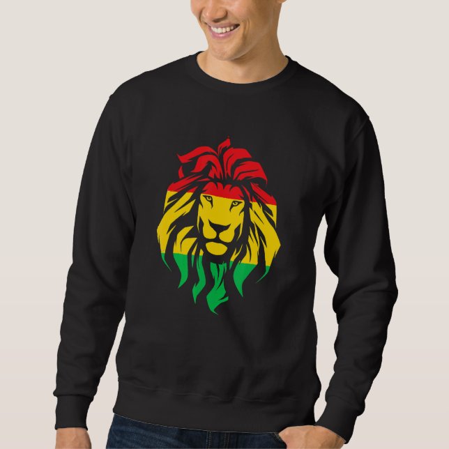 Moletom Rasta Lion Para Jamaica Roots Reggae (Frente)