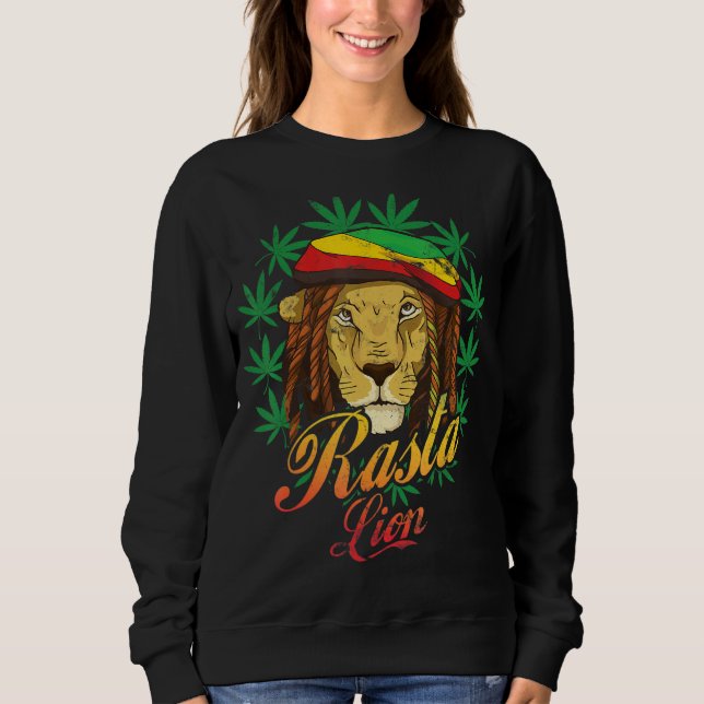 Moletom Rasta Lion Reggae Estilo Para Música Reggae (Frente)