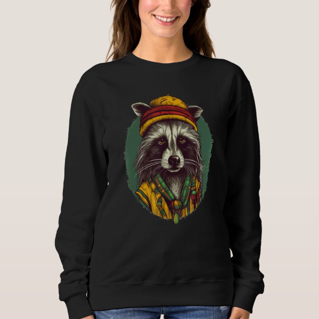 Moletom Rasta Raccoon   Jamaican    Raccoon (Frente)