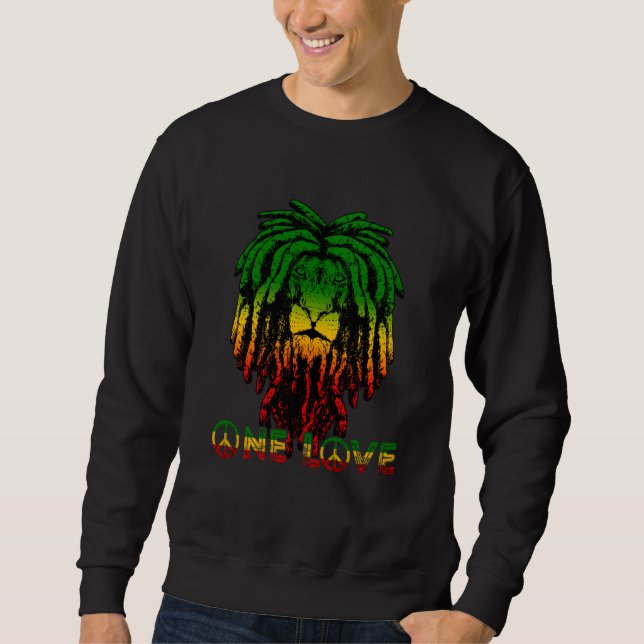 Moletom Rasta Reggae Etíope Leão de Judá Rastafari Raiz (Frente)