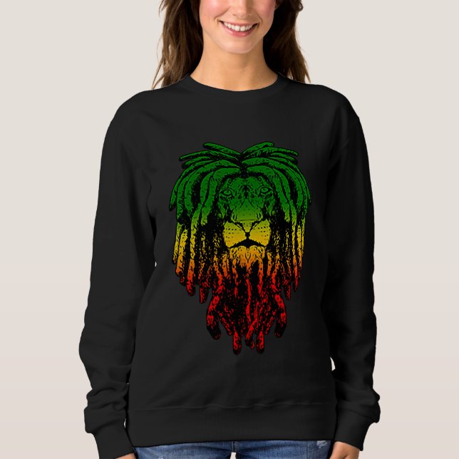 Moletom Rasta Reggae Lion Of Judah Jamaican Roots Rastafar (Frente)