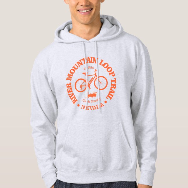 Moletom Rastreio do rio Mountain Loop (ciclismo) (Frente)