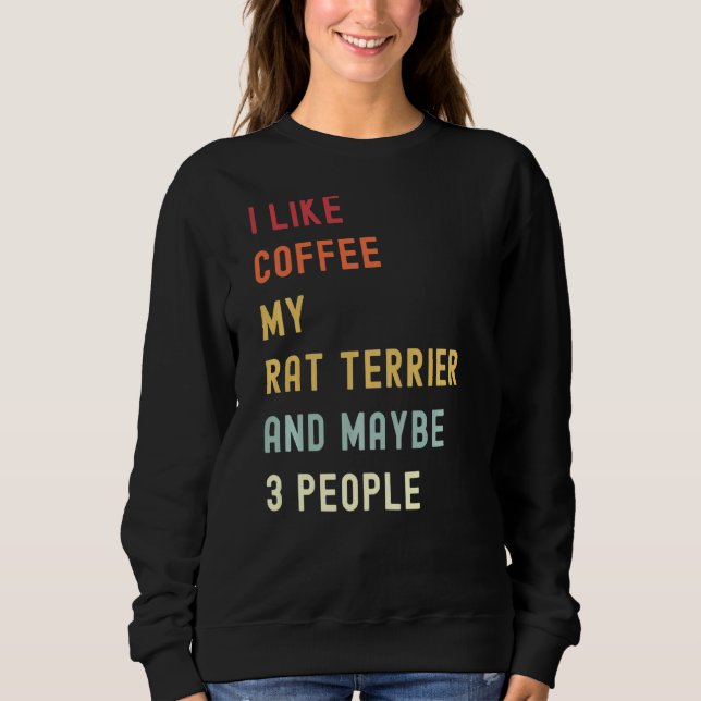 Moletom Rat Terrier Cachorro Retro E Café (Frente)