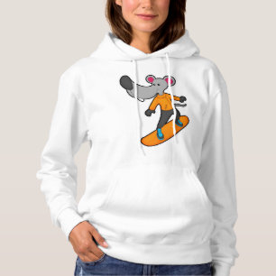 Moletom Rato como Snowboarder com Snowboard